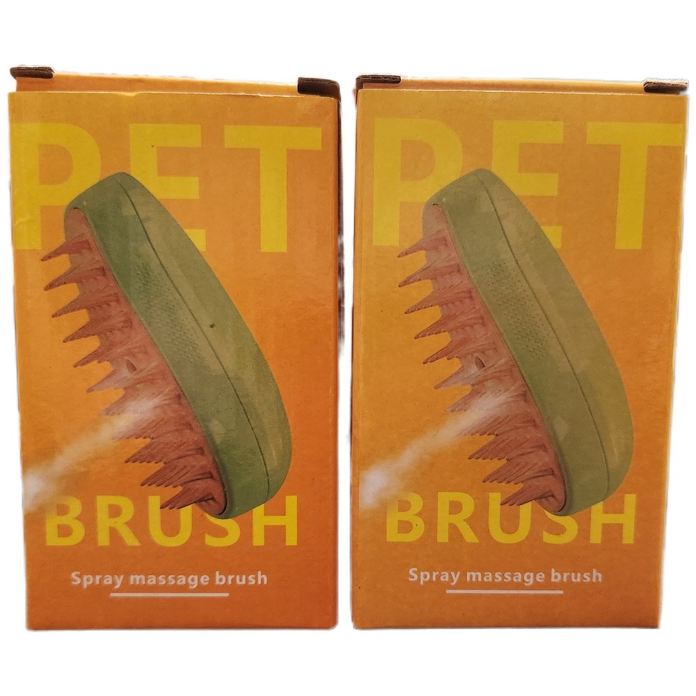 2pk‎ Pet Spray Massage Brush Rechargeable Cat Dog Grooming Tool